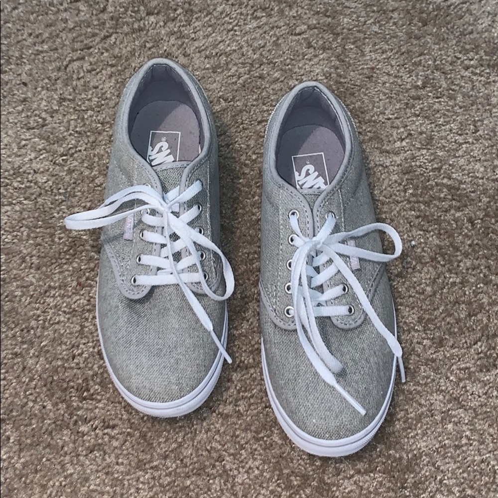 Vans sparkly light grey shoes